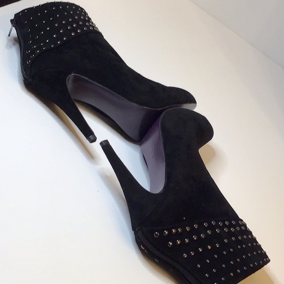 MIXX  JENNY BLACK SUEDE ANKLE SHOES SZ 10 - Picture 7 of 13